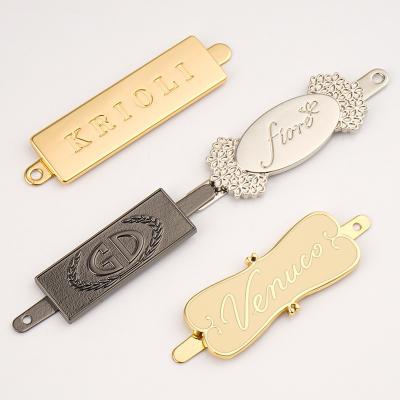 China Custom Logo Metal Bag Tag with User-Friendly Style and Embossed Engraved Logo Plate for sale