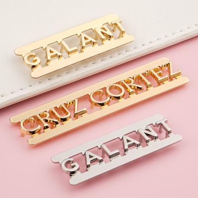 China Customized Handbag Hardware Gold Metal Logo with Separate Letters and Hardware for sale