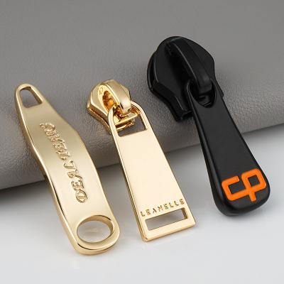 China 5 7 Gold Plating Suitcase Zipper Puller for Luggage Jackets Backpack Boots Purse Coat for sale