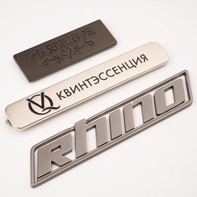 China Custom Logo Metal Plate Tag for High Grade Metal Label on 3M Self Adhesive Label for sale