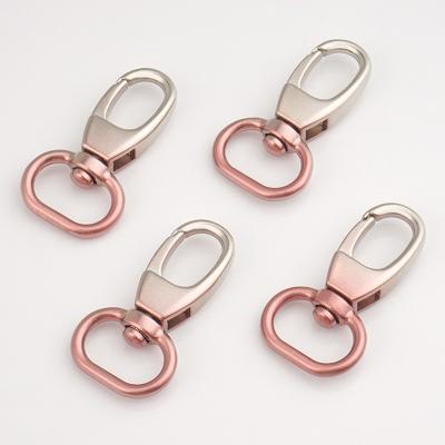 China 13mm Pink Silver Gradient Metal Swivel Hook for Handbags Strap Snap Hook Bags Accessories for sale