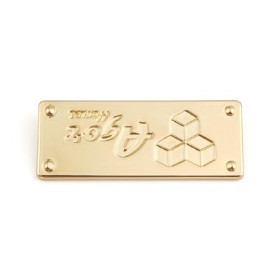 Китай Handbag Metal Name Plate with Custom Fashion Metal Plate Logo Rectangle Metal Logo продается