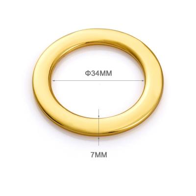 China High Grade Metal Ring Buckle Flat O Ring Gold Plated O Bag Accessories for End Market for sale