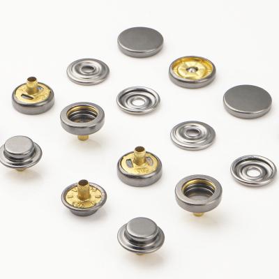 Chine Round 12.5mm Metal Snap Button 503 Gunmetal Flat Brass Fastener Button Snap for Jack Coat à vendre