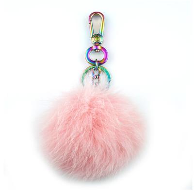 China Rainbow Swivel Snap Hook Keychain Metal Products Fashion Diy Bag Pendant Key Chain for sale