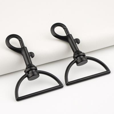 China Customized Logo Black Metal Clip Dog Hook Zinc Alloy Swivel Bolt Snap Hook for Bag for sale
