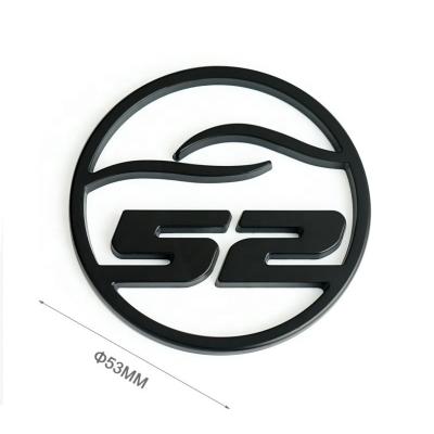 China Customized Shape Metal Badge Custom 3D Car Logo Emblem For Decoration Black for sale