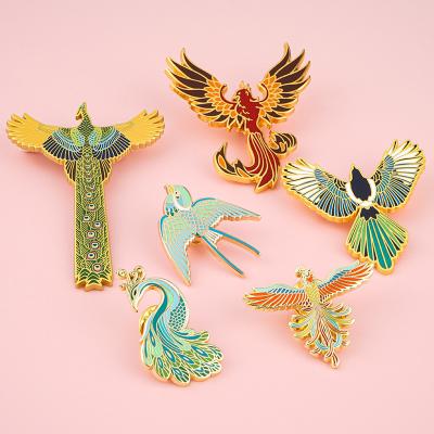 China Die Struck Enamel Process Metal Pin Badge Design Animal Lapel Pin for Customized Style for sale