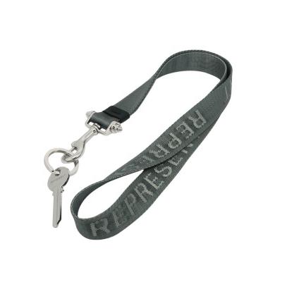 Chine Customized Silver Metal Hook/Loop/Key Ivory Nylon Lanyard with Eco-friendly Material à vendre