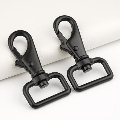 China OEM/ODM Welcome 1 Inch Swivel Snap Hook Dog Leash Design Black Dog Clip Hook 25mm Metal for Handbag for sale