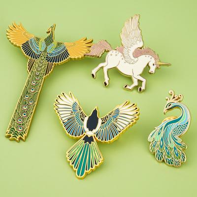 China Regional Feature Europe Hard Enamel Lapel Badges for Clothing Custom Metal Pins from Professional for sale