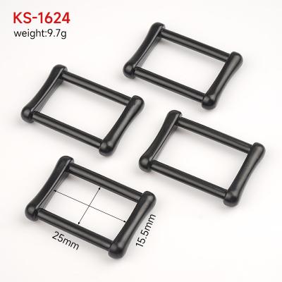 China User-Friendly Style Rectangular Zinc Alloy Ring Buckle for 1 Inch Black Metal Buckles for sale