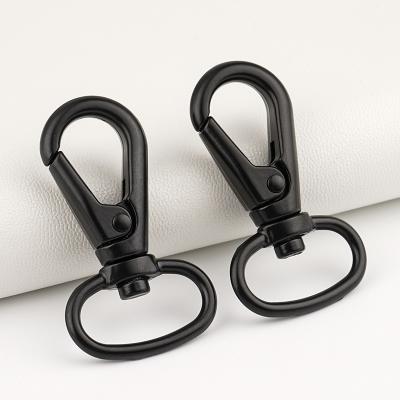 China Handbag Accessory 20mm Black Metal Swivel Spring Snap Hook Clip for Bag Strap Hooks en venta