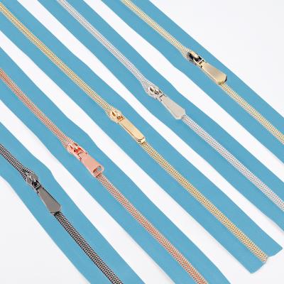 China Long Chain Nylon Zipper for Bags and Garments Custom Zip Plastic Close End Open Zipper à venda