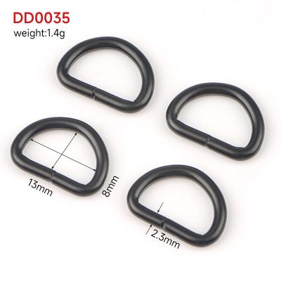 China Strap D-Ring Buckle Black D Rings 13mm Inner for Bags Little Hardware Store Purse Maker for sale