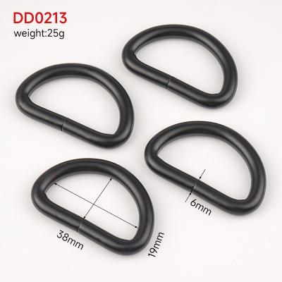 China 38mm Heavy Duty Thick D Ring Non Welded Black Dog Collar Ring for Buckle Strap Bags Belt for sale