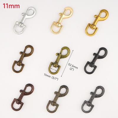 China Bag Hardware 9 Colors Key Chain Hook Clasp for Purse Making 11mm Dog Leash Snap Hooks for sale