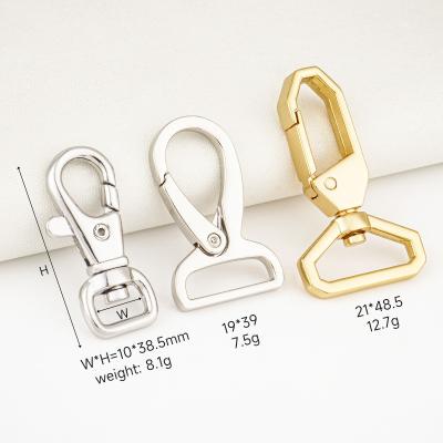 China Metal Snap Clip Hook for Bag Purse Swivel Lobster Claw Clasps 10mm Gold Nickel Snap Hook for sale