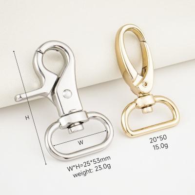 China 25mm Silver Swivel Clasp Claw for Bag Strap Handbag Webbing Diy Accessories Bag Parts for sale