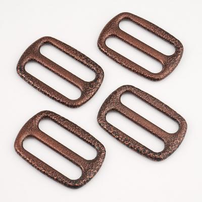 China Custom Slider Buckle Eco-friendly 25mm Antique Copper Buckle for Bag Customization for sale
