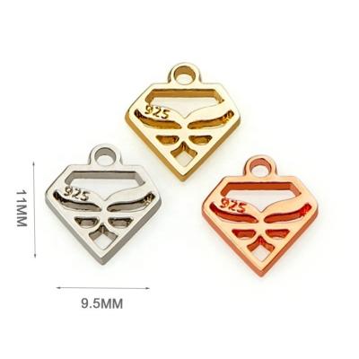 China Garment Labels Custom Small Metal Tag Nickel / Gold Plated Rose Gold Hanging Logo Label for sale