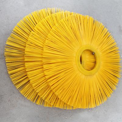 Chine Pleine brosse en plastique jaune 500g de balayeuse de route pour la route de nettoyage de nettoyage de neige à vendre