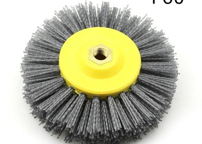 China Rueda de cepillo industrial del rodillo del alambre abrasivo de nylon para los muebles de madera en venta