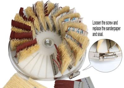 China Sisal Emery Cloth Industrial Roller Brush For Polishing Grinding for sale