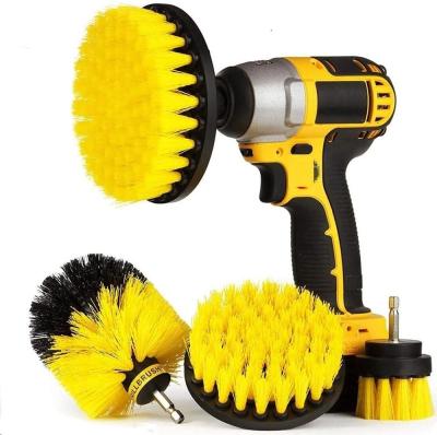 China 4 Pcs Drill Power Brush Scrubber Cleaning Brush Attachment Set for sale