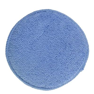 China Los cojines azules del aplicador de la cera de la microfibra del color para los coches hacen espuma esponja en venta