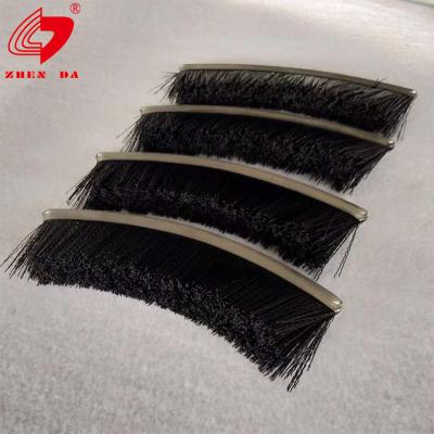 China Poly Bristle Soft Flexible Strip Brush For Door Bottom Dust And Weather Proof for sale