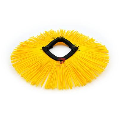 China Injection Plastic Road Sweeper Brush Straight Filament With Disc Ring for sale