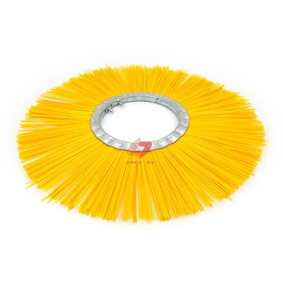 China Zhenda Hot-salling PP Material CAT Sweeper Flat Wafer Brush For Snow Cleaning for sale