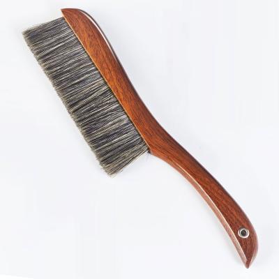 China Soft Bristles Hand Broom Brush With Wooden Handle Cleaning Furniture Bed Sofa for sale