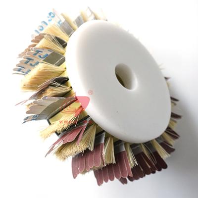 China Disc Wheel Shape Woodworking Brush With Mixed Bristle Polishing Grinding for sale