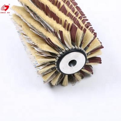 China Sisal Sandpaper Oblique Roller Woodworking Brush For Polishing Machine for sale