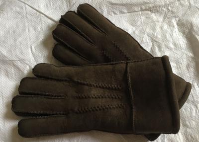 China Customized Size Black Shearling Mittens Warm Soft With 100% Australia Sheepskin for sale