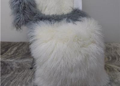 China Lovely Home Mongolian fur Chair Cushion Handmade Tibetan Sheepskin Wool Pillow for sale