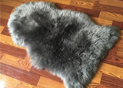 China Real Sheepskin Rug Natural Large Light Grey dyed Long lambswool Home Decorative rug for sale