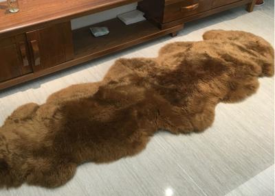 中国 実質の羊皮の敷物の家の設計実質動物の毛皮の工場直売染められたブラウン 販売のため