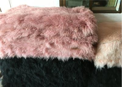 China Long Hair Fluffy Real Sheepskin Rug For Bed / Sofa / Chair Seat Covers for sale