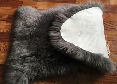 China Real Sheepskin Rug Light Grey Natural Long Wool Australia Single Pelt for sale