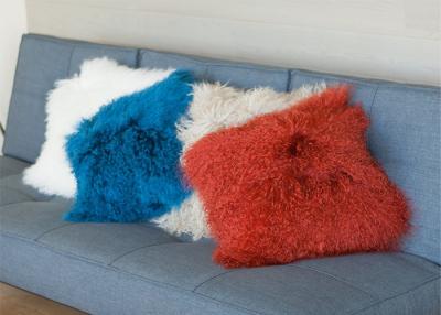 Chine Forme décorative d'oreiller de couverture de coussin de vraie fourrure mongole pour la chambre à coucher de salon à vendre
