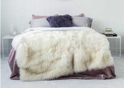 Κίνα Μεγάλη μογγολική σγουρή πραγματική Sheepskin κουβέρτα θερμή με το μακρυμάλλες θιβετιανό μαλλί προς πώληση