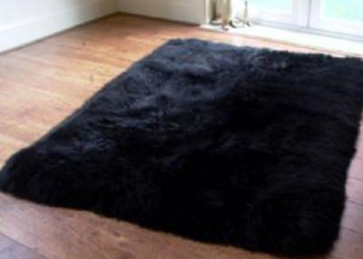 China Warm Soft Rectangle Real Fur Throw Blanket 6 * 8 Ft For Bed / Sofa Throw for sale