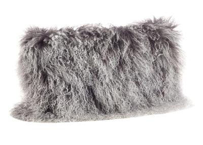 China Tibetan Sheepskin Sofa Pillow Covers 10-15cm Long Curly Hair For Bed / Sofa / Chair for sale