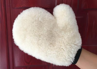 China Auto Detailing Real Car Cleaning Gloves , Ultra Soft Wool Car Wash Mitt  for sale