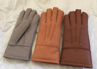 China Merino Lambswool Lined Gloves , Womens Shearling Sheepskin Mittens Waterproof for sale