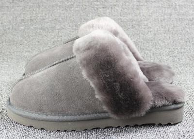 China Luxury Men Merino Mens Fur Lined Slippers Comfortable With 7 -11 USA Sizes for sale