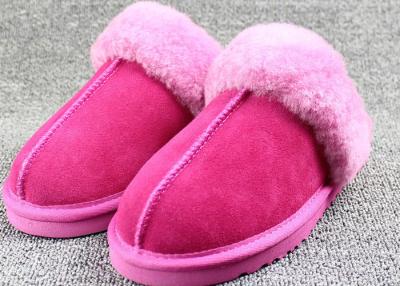China Customized Winter Sheep Wool Slippers For High Class Apartments / Hotels for sale